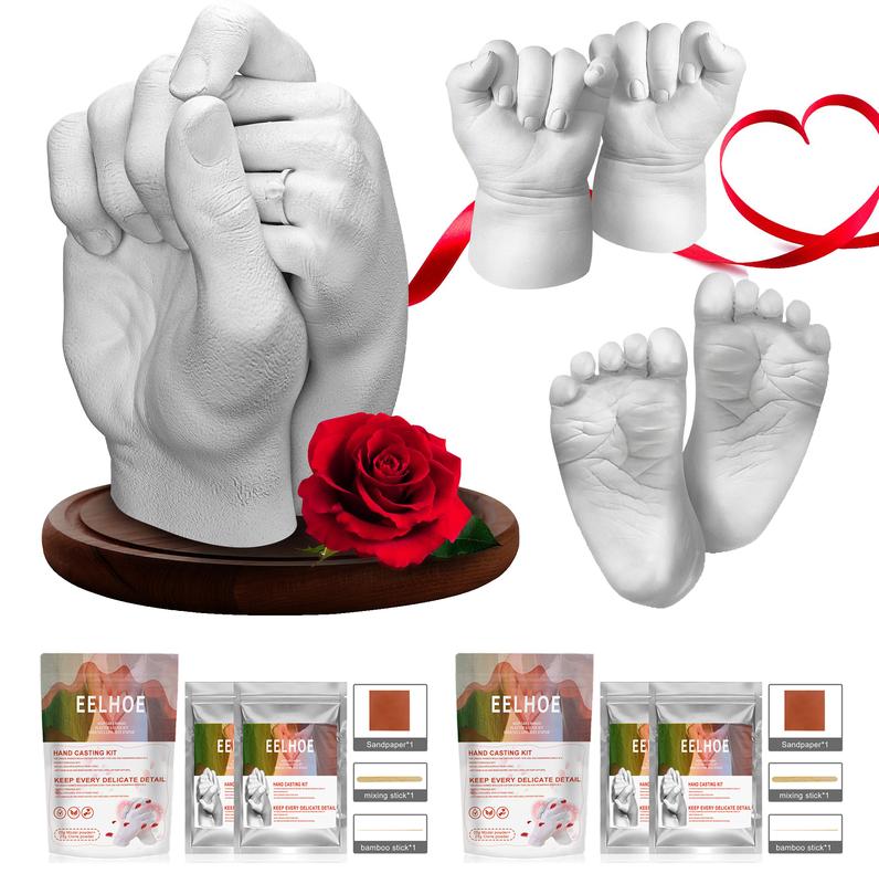 Couples Casting Kit, Hand Mold Kit for Adults & Kids, Romantic Anniversary and valentines gift.