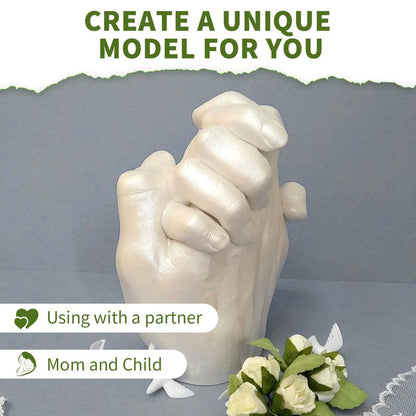 Couples Casting Kit, Hand Mold Kit for Adults & Kids, Romantic Anniversary and valentines gift.